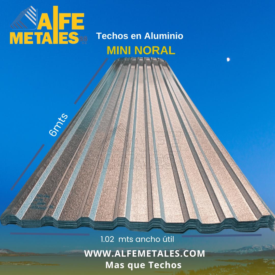 Láminas de Techos Aluminio Perfil Mini-Noral alfemetales